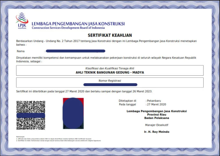 Bentuk SKA Keluaran LPJK. Bentuk SKA Keluaran LPJK.