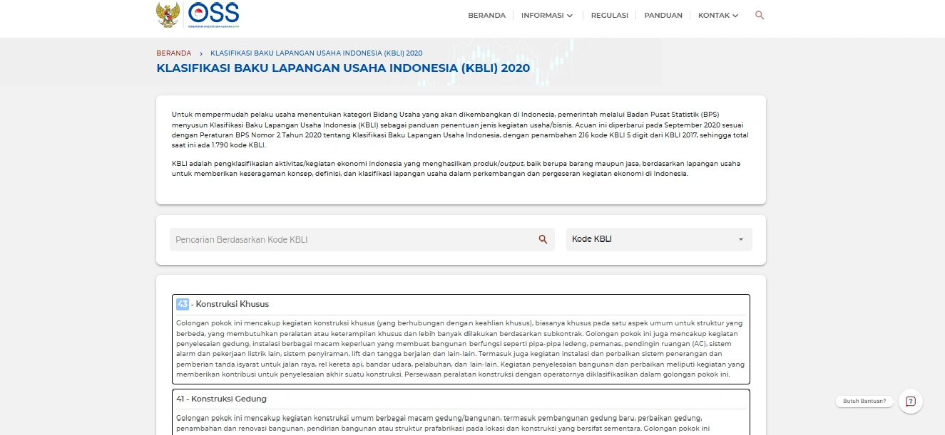 Penambahan KBLI Konstruksi